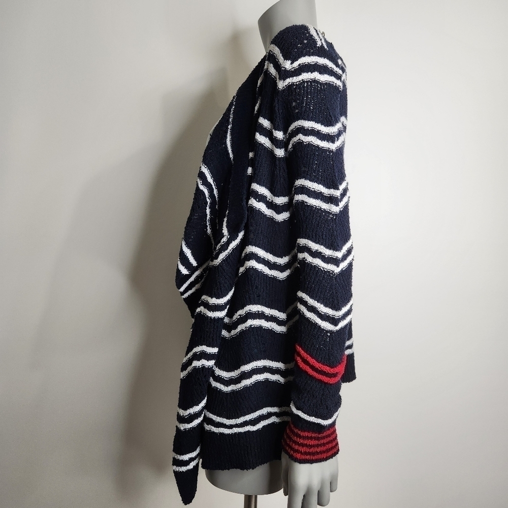 NEW! Desigual Cashel Navy Open Front Waterfall Cardigan Size S NWOT - Picture 4 of 14